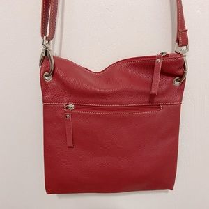 Ferromoda Made in Italy Red Leather Crossbody